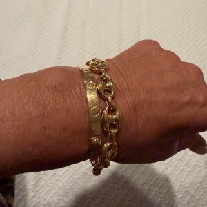 Gold Tone Link Chain Bracelet - Women Jewelry